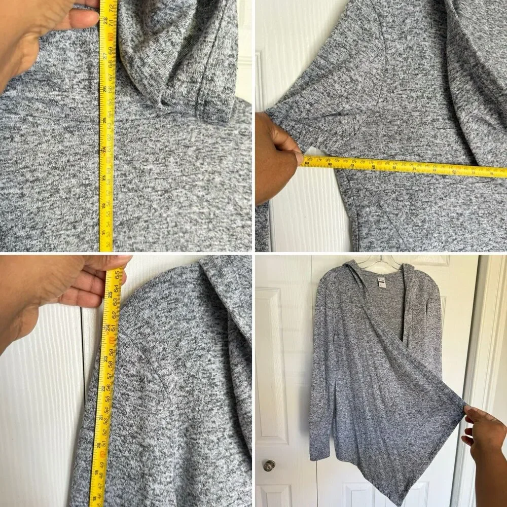 Old Navy Active Gray Hooded Cardigan Women’s Size SP Open Front Draped